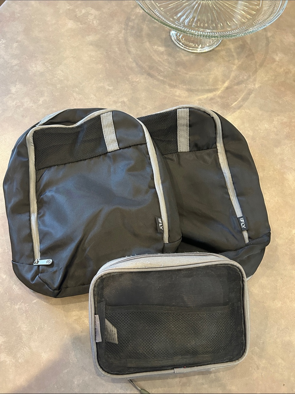 iFly Travelon Black and Gray Packing Cube Organizer Set